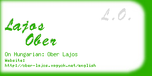 lajos ober business card